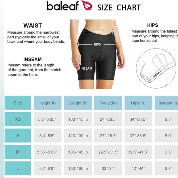 BALEAF PADDED CYCLING BIKE SHORTS - Picture 15 of 16